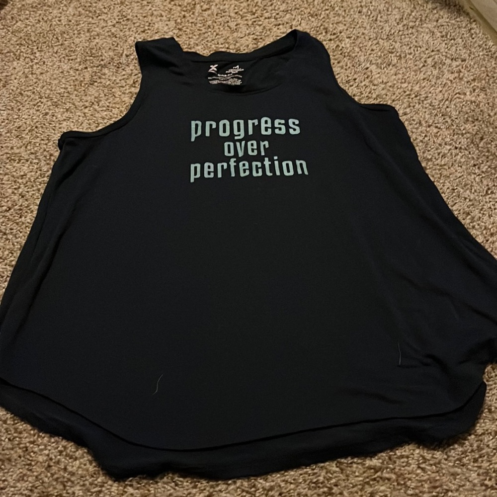 Xersion quick dry tank top- navy blue side medium